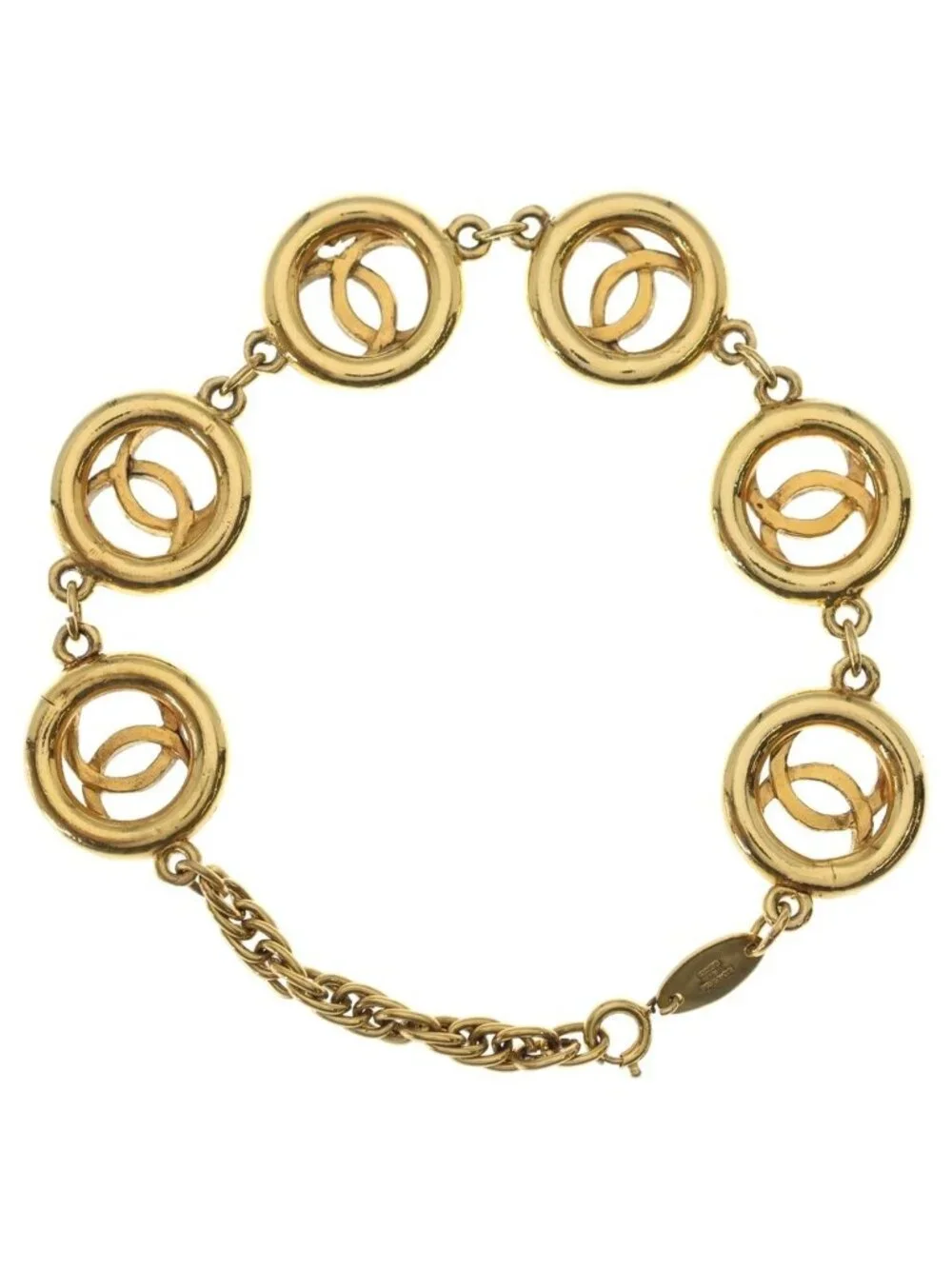 Chanel CC Logo Bracelet Gold